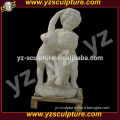 garden decoration carved white marble lovely children statue